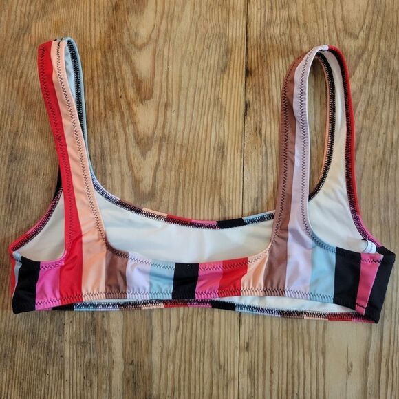 Solid & Striped Malibu Rainbow Striped Bikini Set - Picture 4 of 16